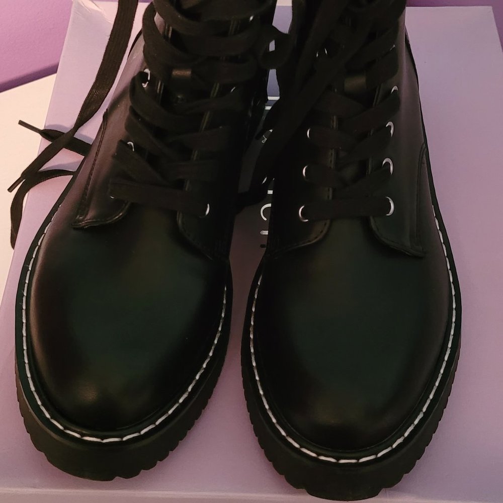 MADDEN GIRL WOMENS KURRT COMBAT BOOT - BLACK (Size 9)